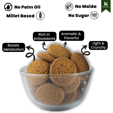 Millet Ajwain Cookies And Biscuits