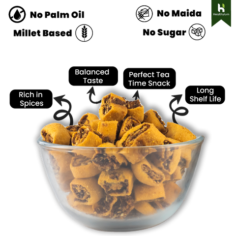 Light and Crispy Bhakarwadi | Contains Gram Flour - Rich in Protein