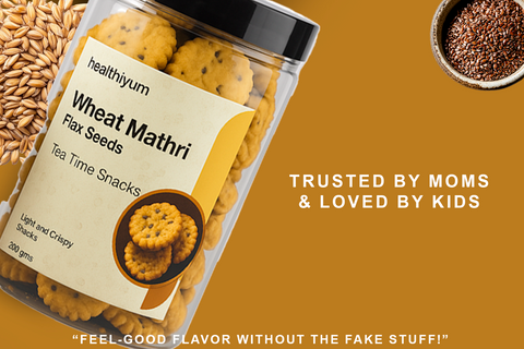 Wheat Mathri - Baked with Flax Seeds