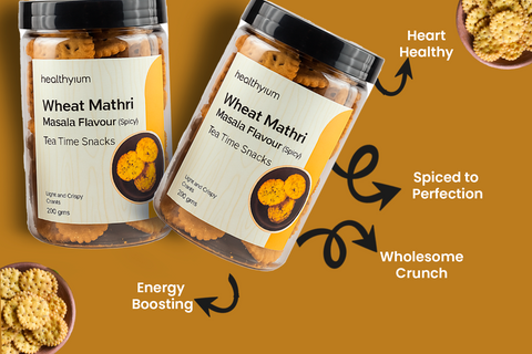 Wheat Mathri - Baked & Masala Flavour (Spicy)