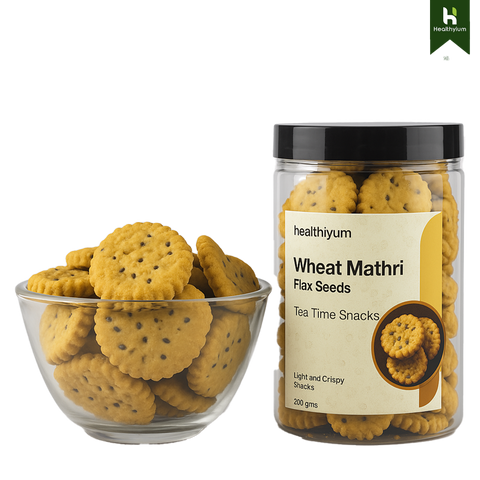 Wheat Mathri - Baked with Flax Seeds
