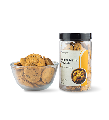 Wheat Mathri - Baked with Flax Seeds